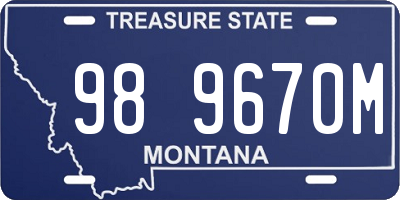 MT license plate 989670M