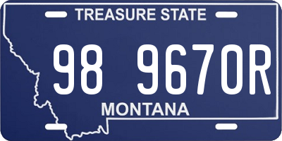 MT license plate 989670R