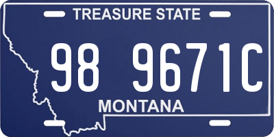 MT license plate 989671C