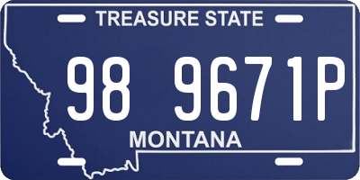 MT license plate 989671P