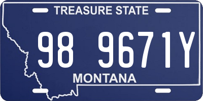 MT license plate 989671Y