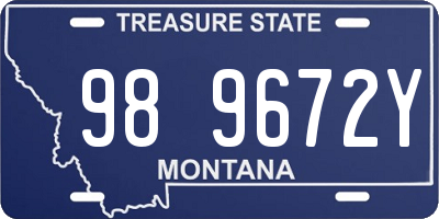 MT license plate 989672Y