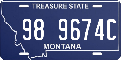 MT license plate 989674C
