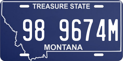 MT license plate 989674M