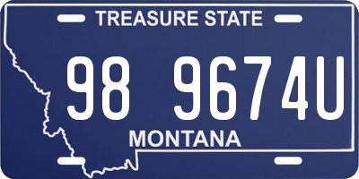 MT license plate 989674U