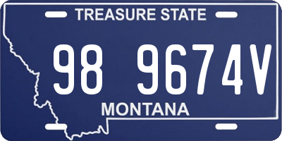 MT license plate 989674V