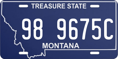 MT license plate 989675C