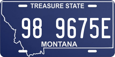 MT license plate 989675E