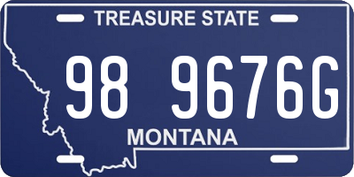 MT license plate 989676G