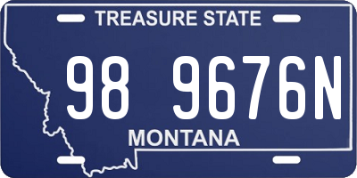 MT license plate 989676N