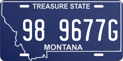 MT license plate 989677G