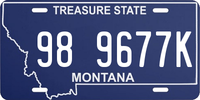 MT license plate 989677K