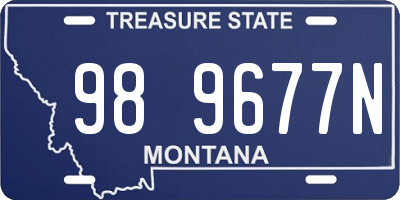 MT license plate 989677N
