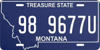 MT license plate 989677U