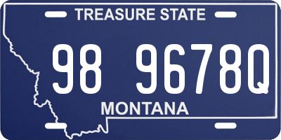 MT license plate 989678Q