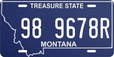 MT license plate 989678R