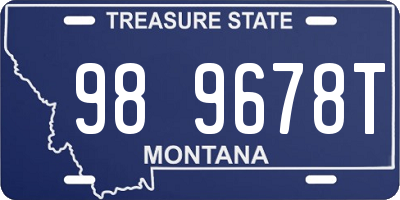 MT license plate 989678T