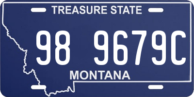 MT license plate 989679C