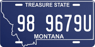 MT license plate 989679U