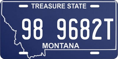 MT license plate 989682T