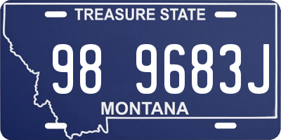 MT license plate 989683J