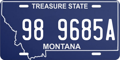 MT license plate 989685A
