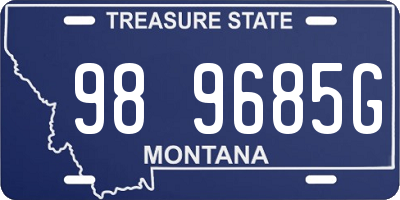 MT license plate 989685G