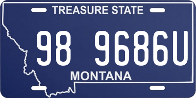 MT license plate 989686U