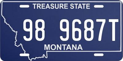 MT license plate 989687T