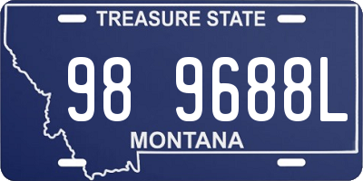 MT license plate 989688L