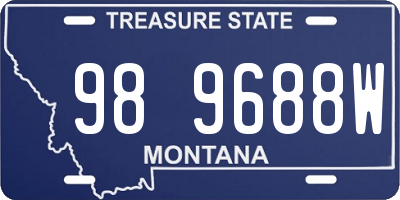MT license plate 989688W