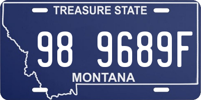 MT license plate 989689F