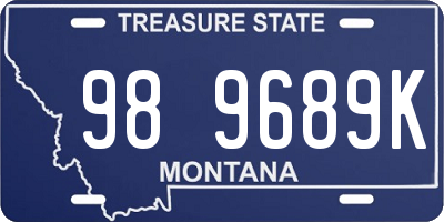 MT license plate 989689K
