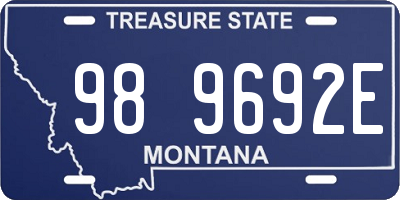 MT license plate 989692E