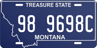 MT license plate 989698C