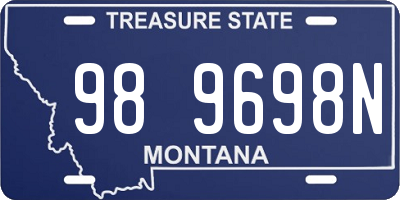 MT license plate 989698N