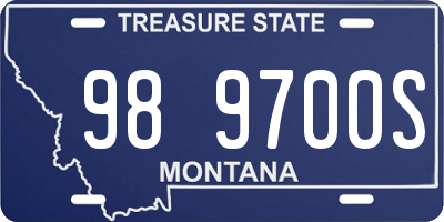 MT license plate 989700S
