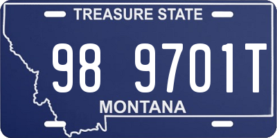 MT license plate 989701T