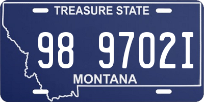 MT license plate 989702I