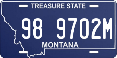 MT license plate 989702M