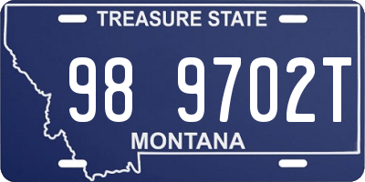 MT license plate 989702T