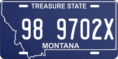 MT license plate 989702X