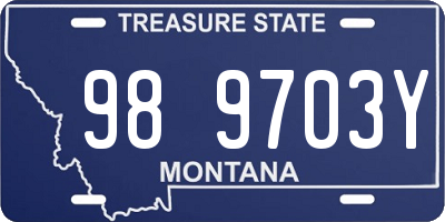 MT license plate 989703Y