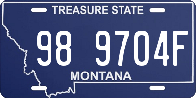 MT license plate 989704F