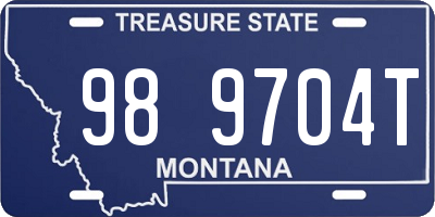 MT license plate 989704T