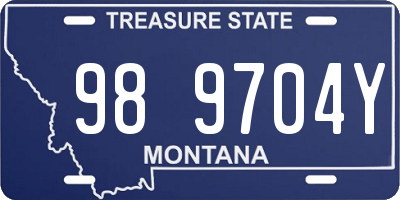 MT license plate 989704Y