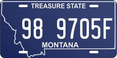 MT license plate 989705F