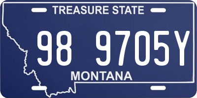 MT license plate 989705Y