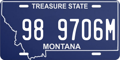 MT license plate 989706M