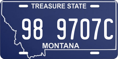 MT license plate 989707C
